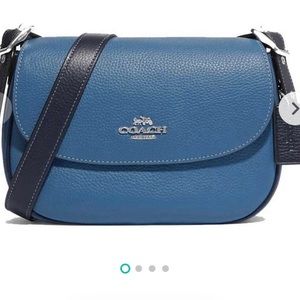 Coach Maci Pebbled Leather Saddle Bag
